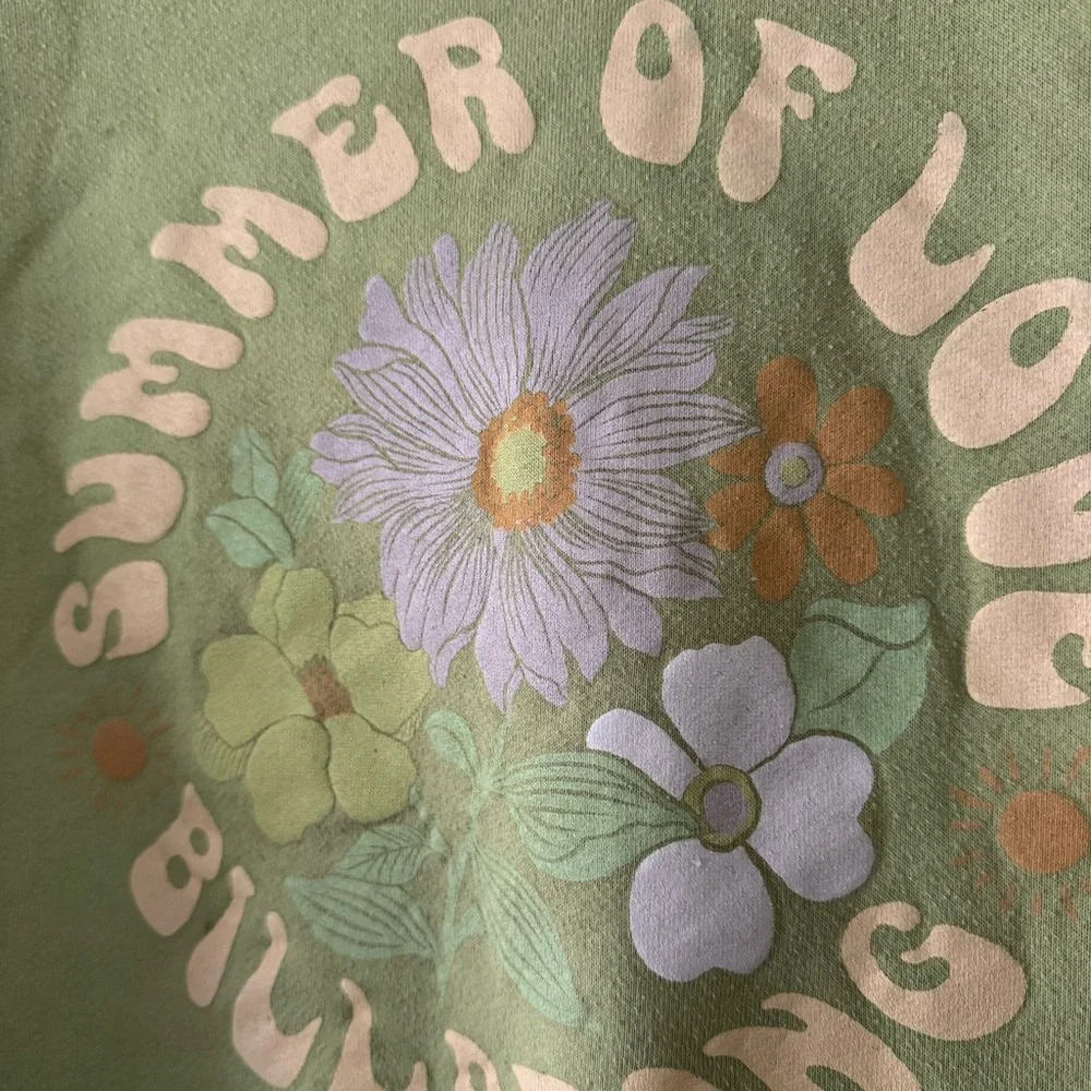 Billabong Summer of Love Sweatshirt Oversized Retro Boho Cozy Chic Lg Surfcore - Picture 6 of 15